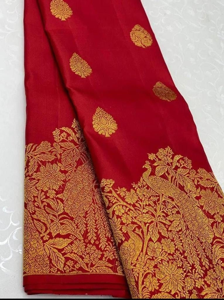 Semi Silk Kanjeevaram Elegant Design Saree