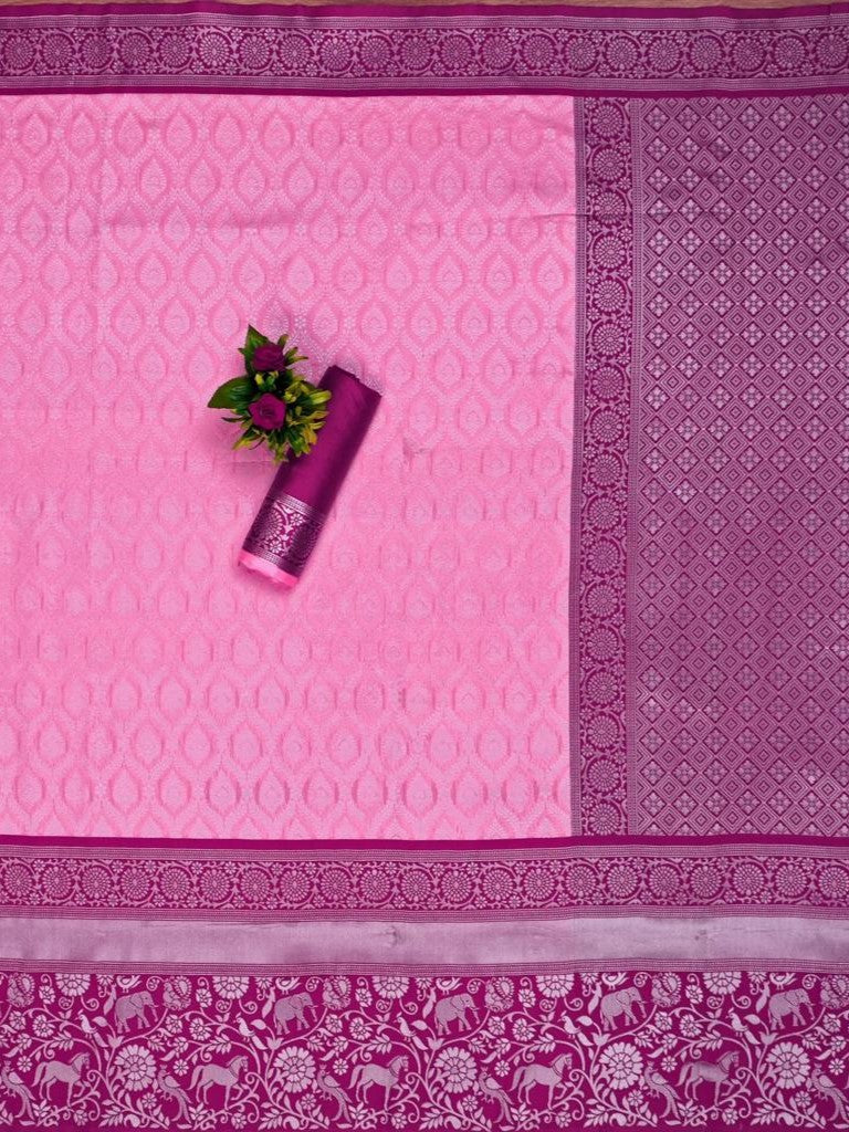 Semi Silk Kanjeevaram Elegant Design Saree