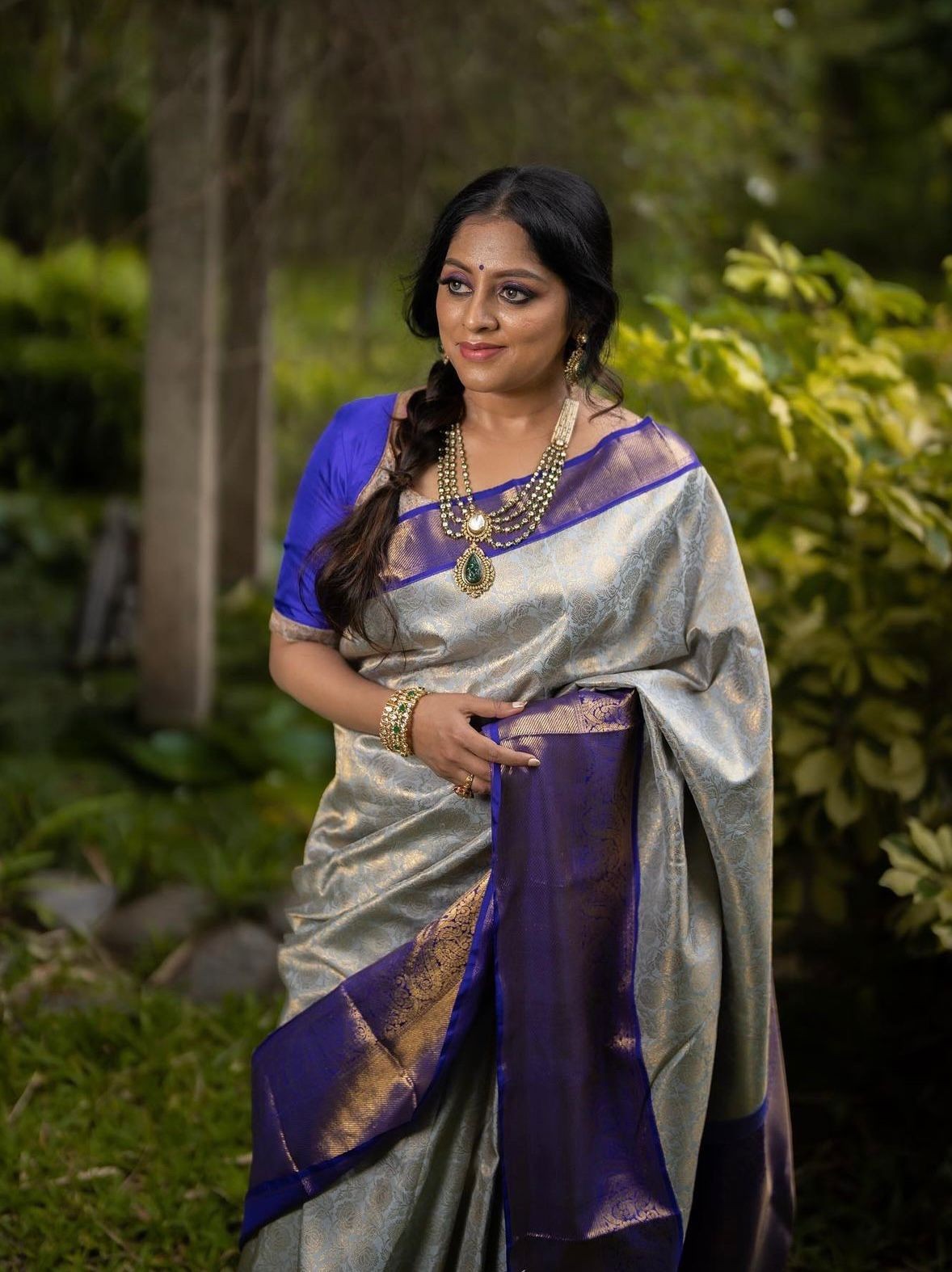Semi Silk Kanjeevaram Elegant Design Saree