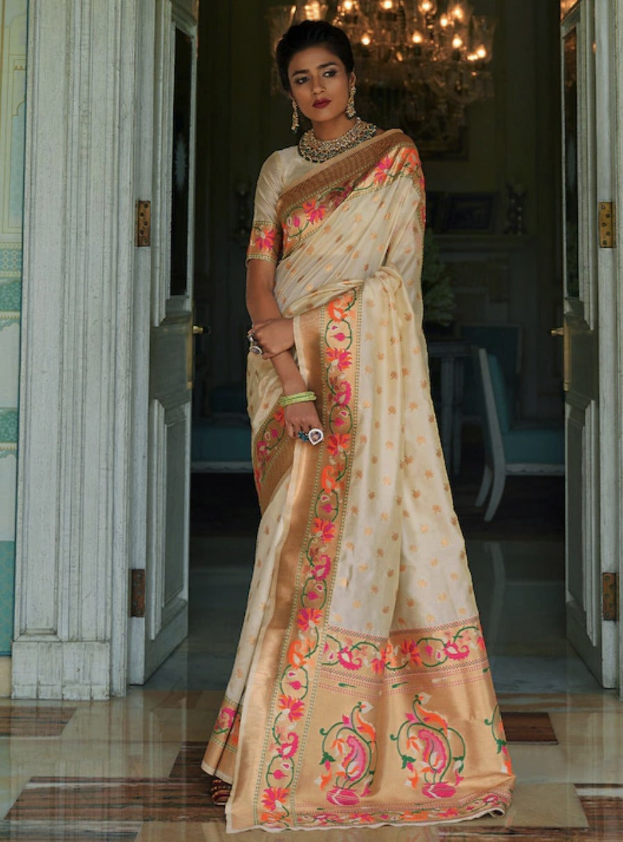 Semi Silk Kanjeevaram Elegant Design Saree