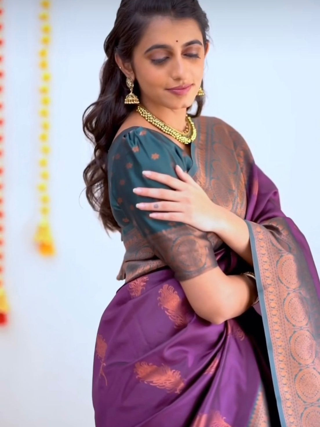Semi Silk Kanjeevaram Elegant Design Saree