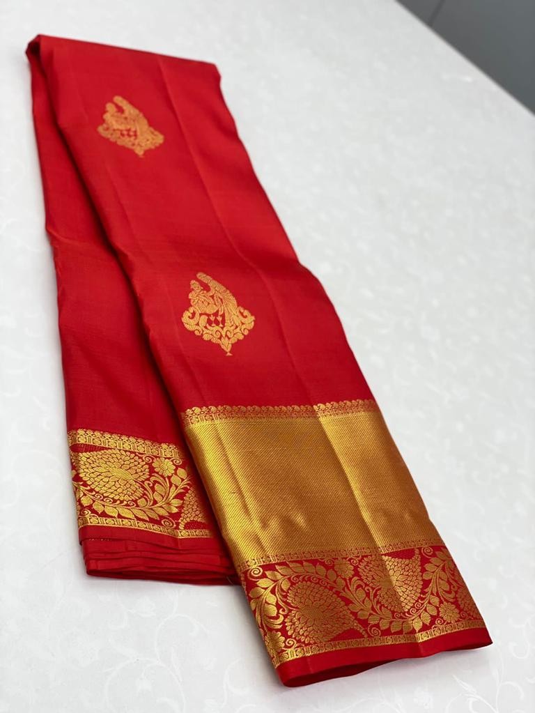 Semi Silk Kanjeevaram Elegant Design Saree