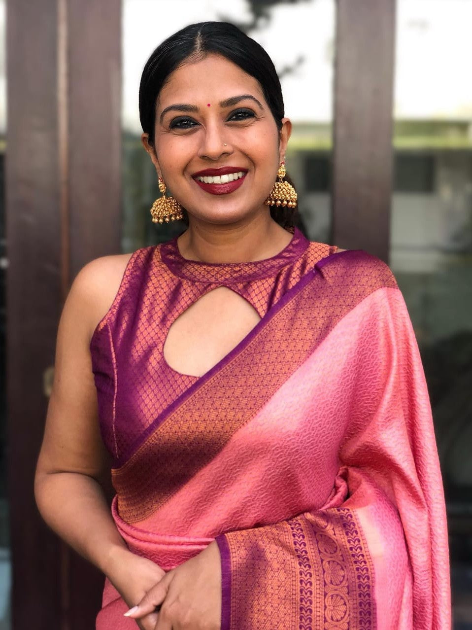 Semi Silk Kanjeevaram Elegant Design Saree