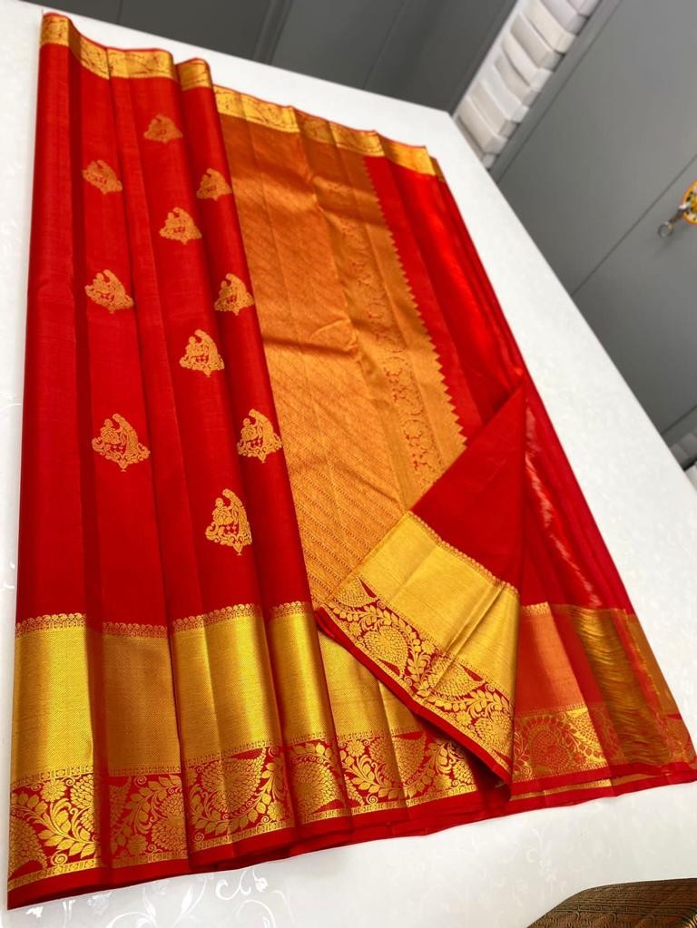 Semi Silk Kanjeevaram Elegant Design Saree