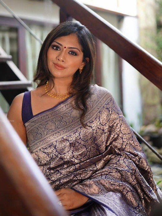 Semi Silk Kanjeevaram Elegant Design Saree