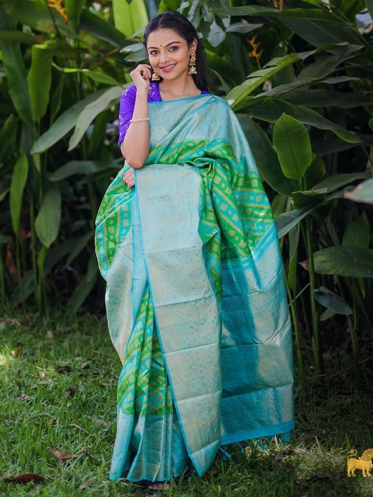 Semi Silk Kanjeevaram Elegant Design Saree