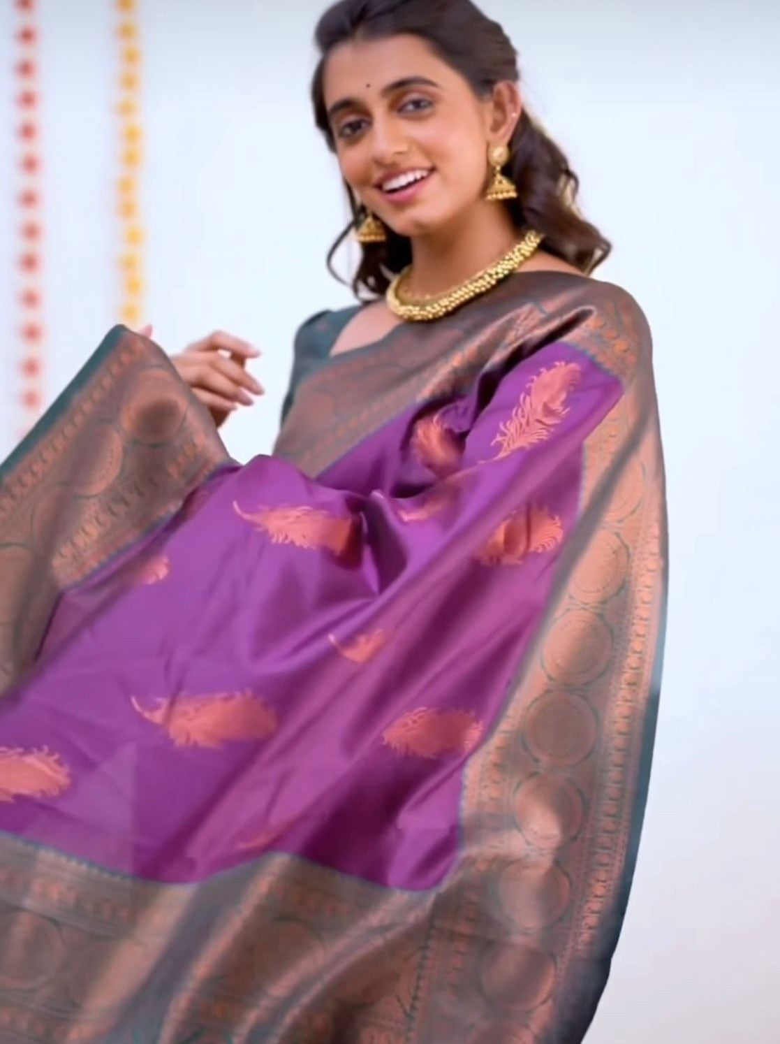 Semi Silk Kanjeevaram Elegant Design Saree