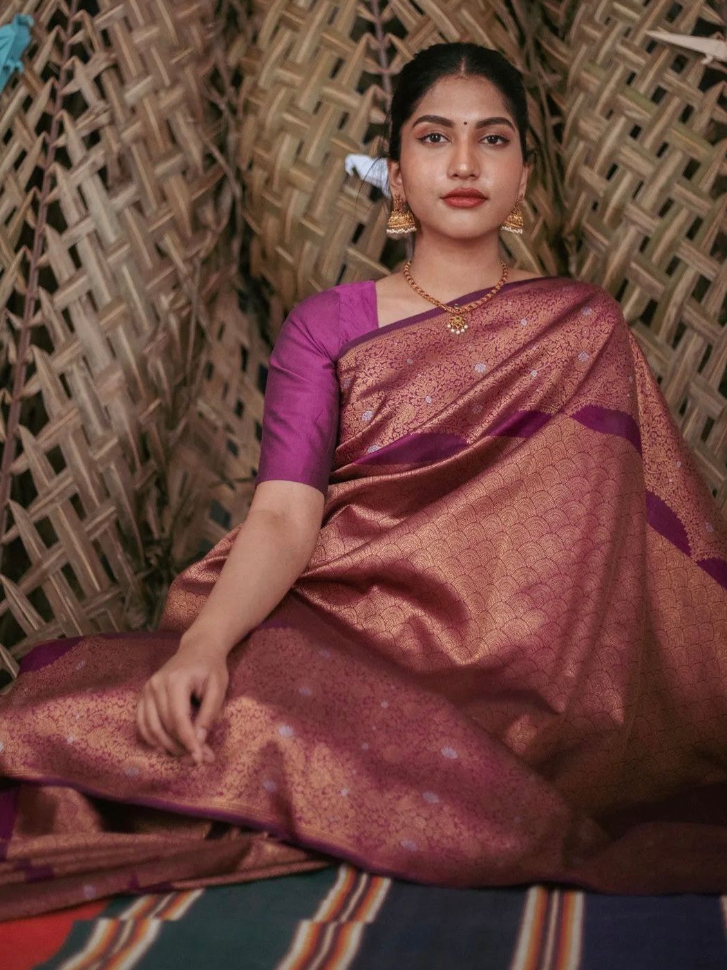 Semi Silk Kanjeevaram Elegant Design Saree