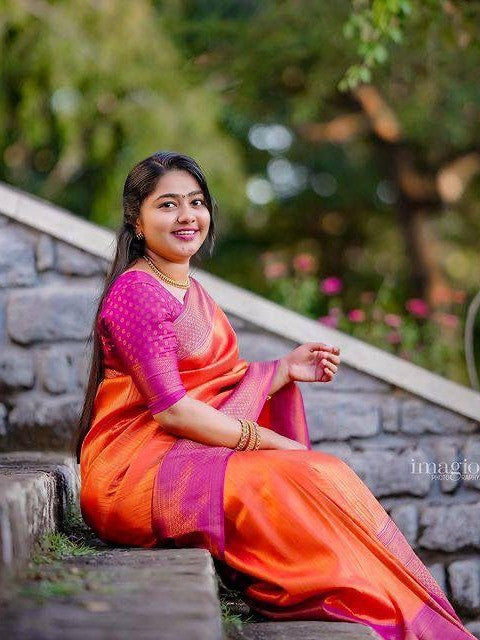 Semi Silk Kanjeevaram Elegant Design Saree