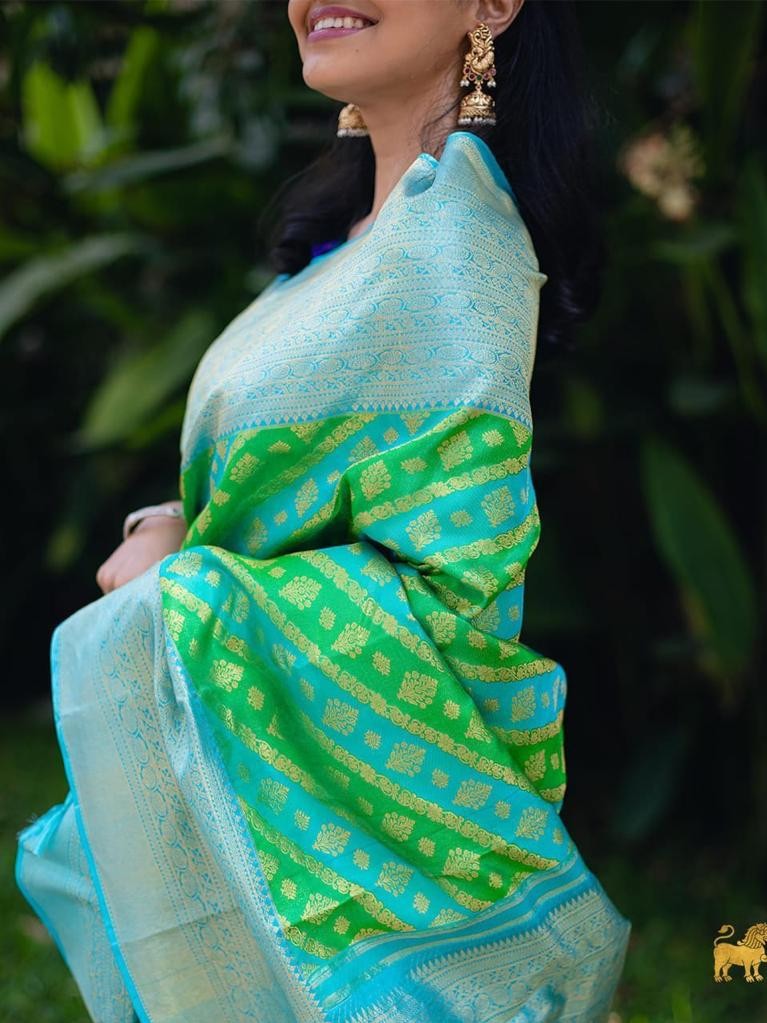 Semi Silk Kanjeevaram Elegant Design Saree