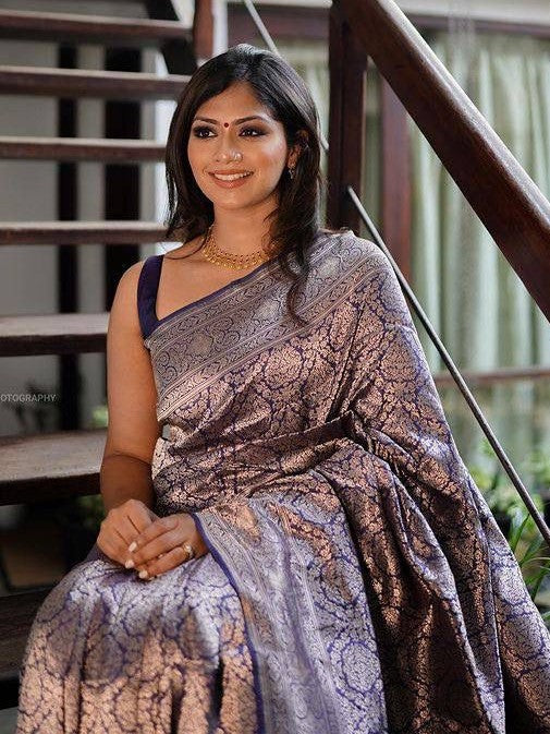 Semi Silk Kanjeevaram Elegant Design Saree