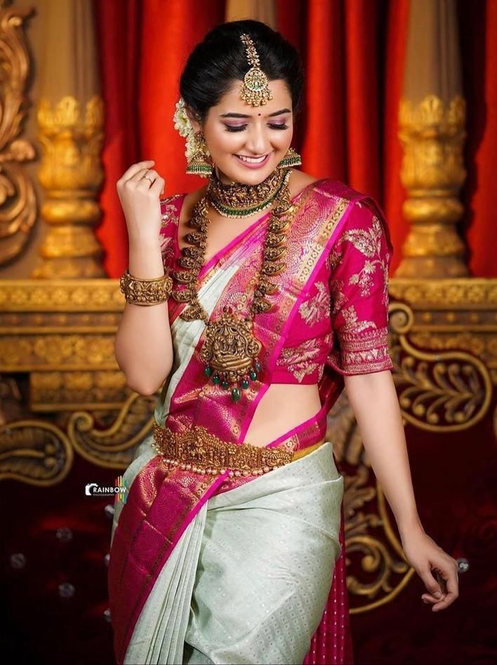 Semi Silk Kanjeevaram Elegant Design Saree