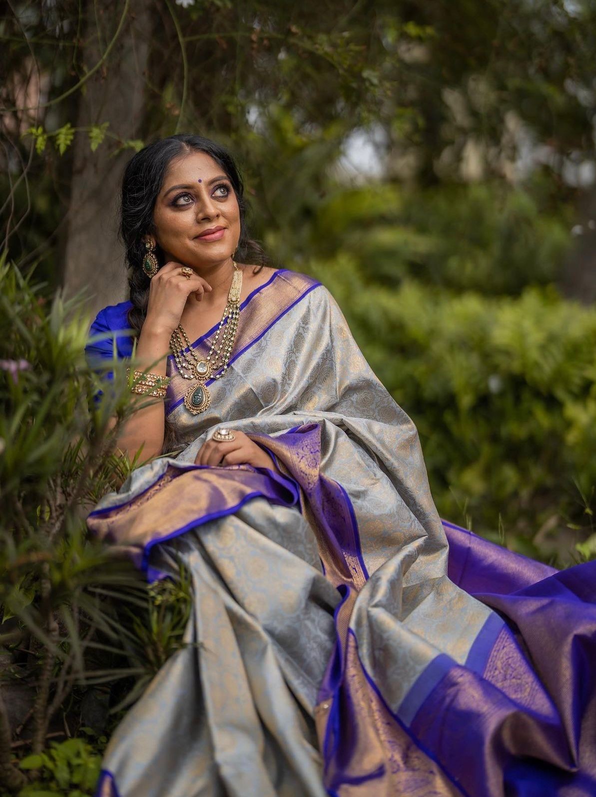 Semi Silk Kanjeevaram Elegant Design Saree