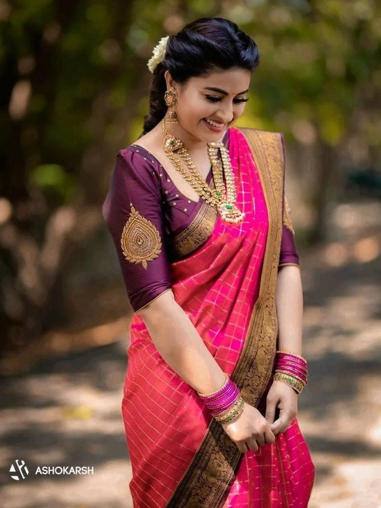 Semi Silk Kanjeevaram Elegant Design Saree