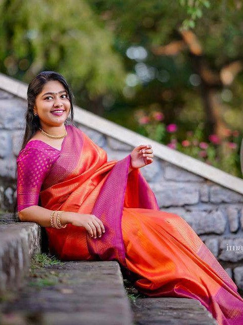 Semi Silk Kanjeevaram Elegant Design Saree
