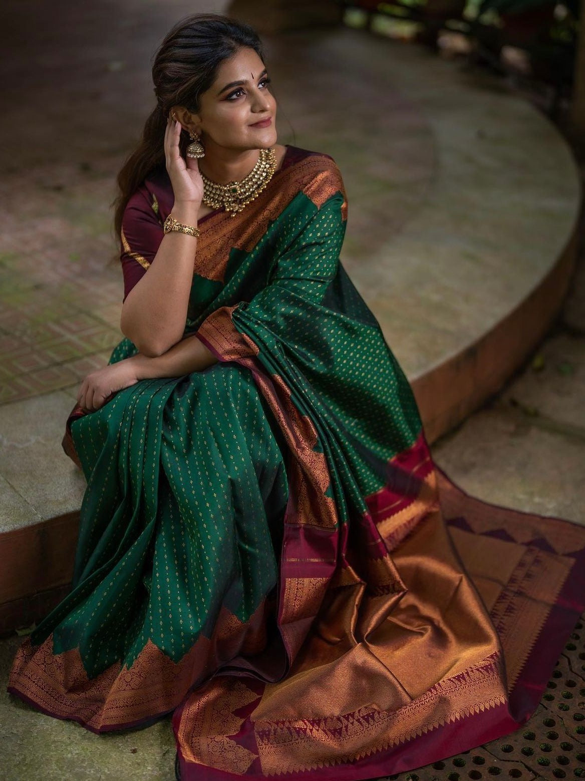 Semi Silk Kanjeevaram Elegant Design Saree