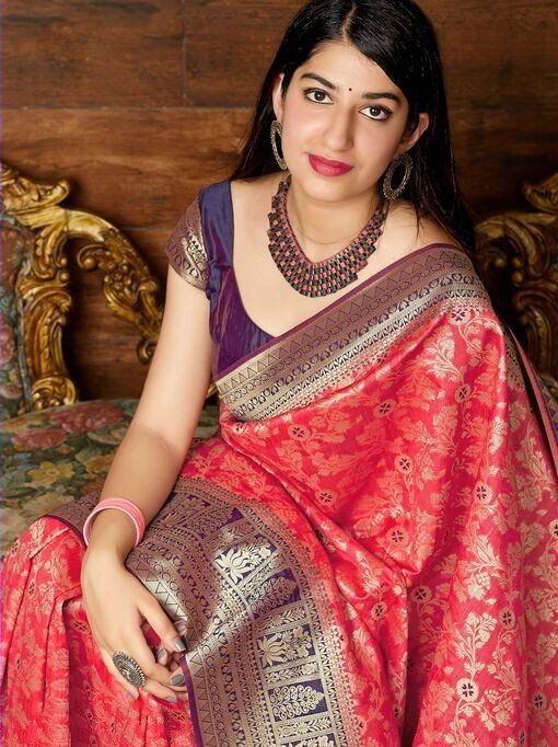 Semi Silk Kanjeevaram Elegant Design Saree