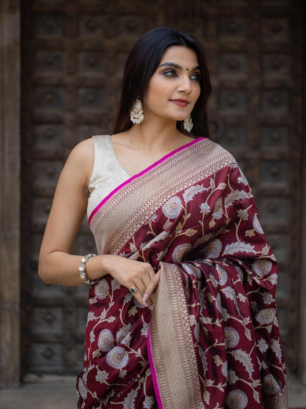 Semi Silk Kanjeevaram Elegant Design Saree