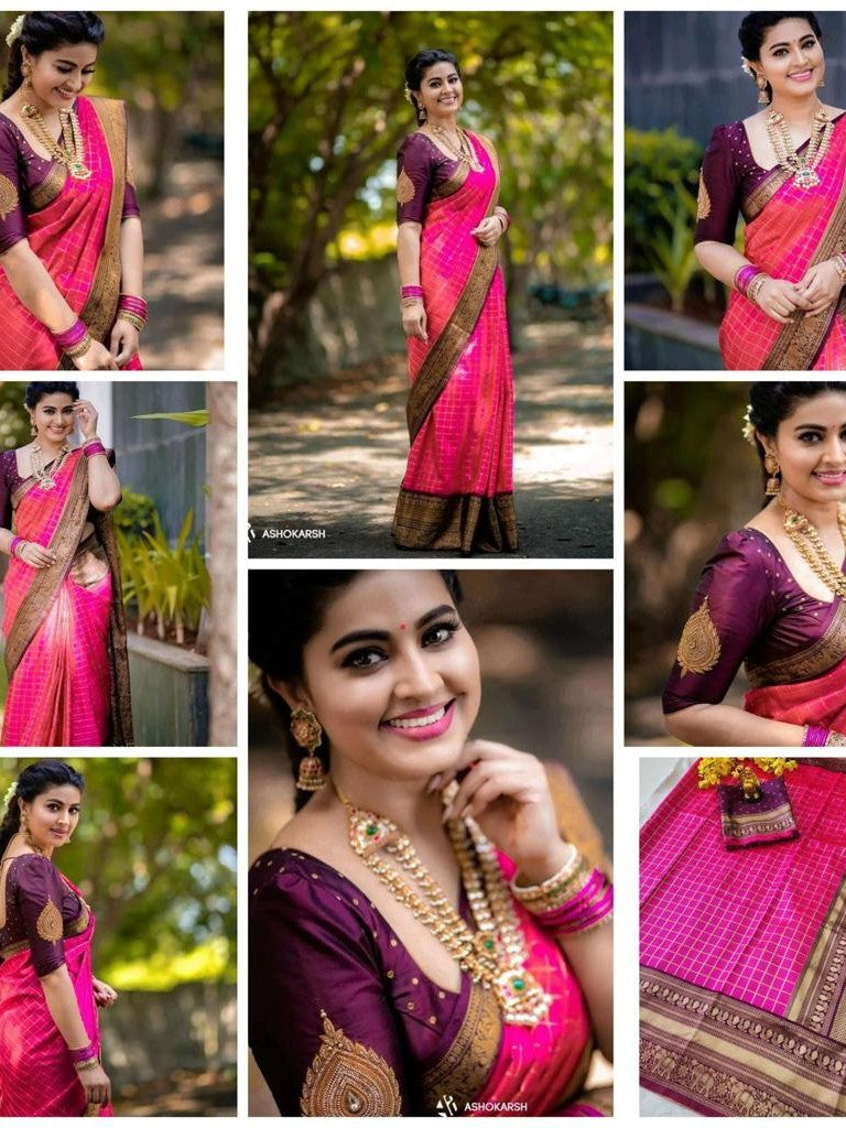 Semi Silk Kanjeevaram Elegant Design Saree