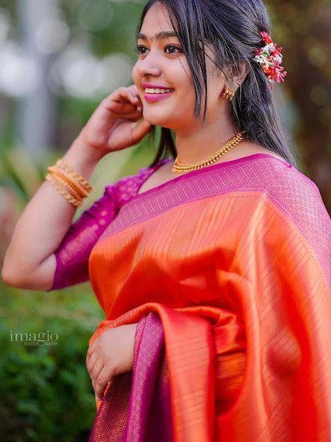 Semi Silk Kanjeevaram Elegant Design Saree
