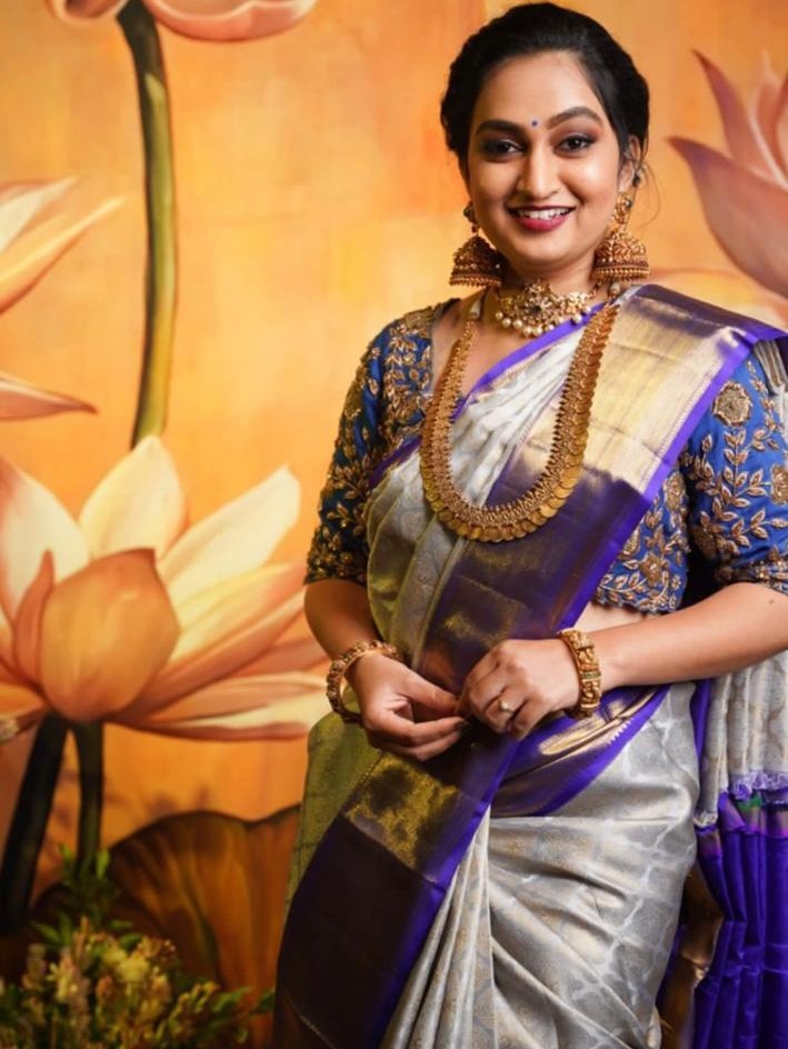 Semi Silk Kanjeevaram Elegant Design Saree