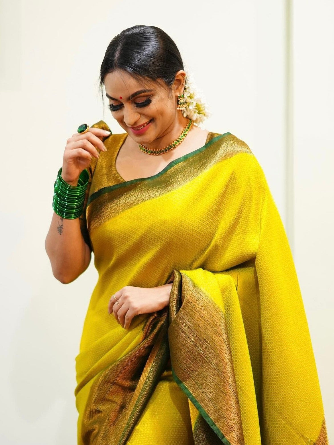 Semi Silk Kanjeevaram Elegant Design Saree