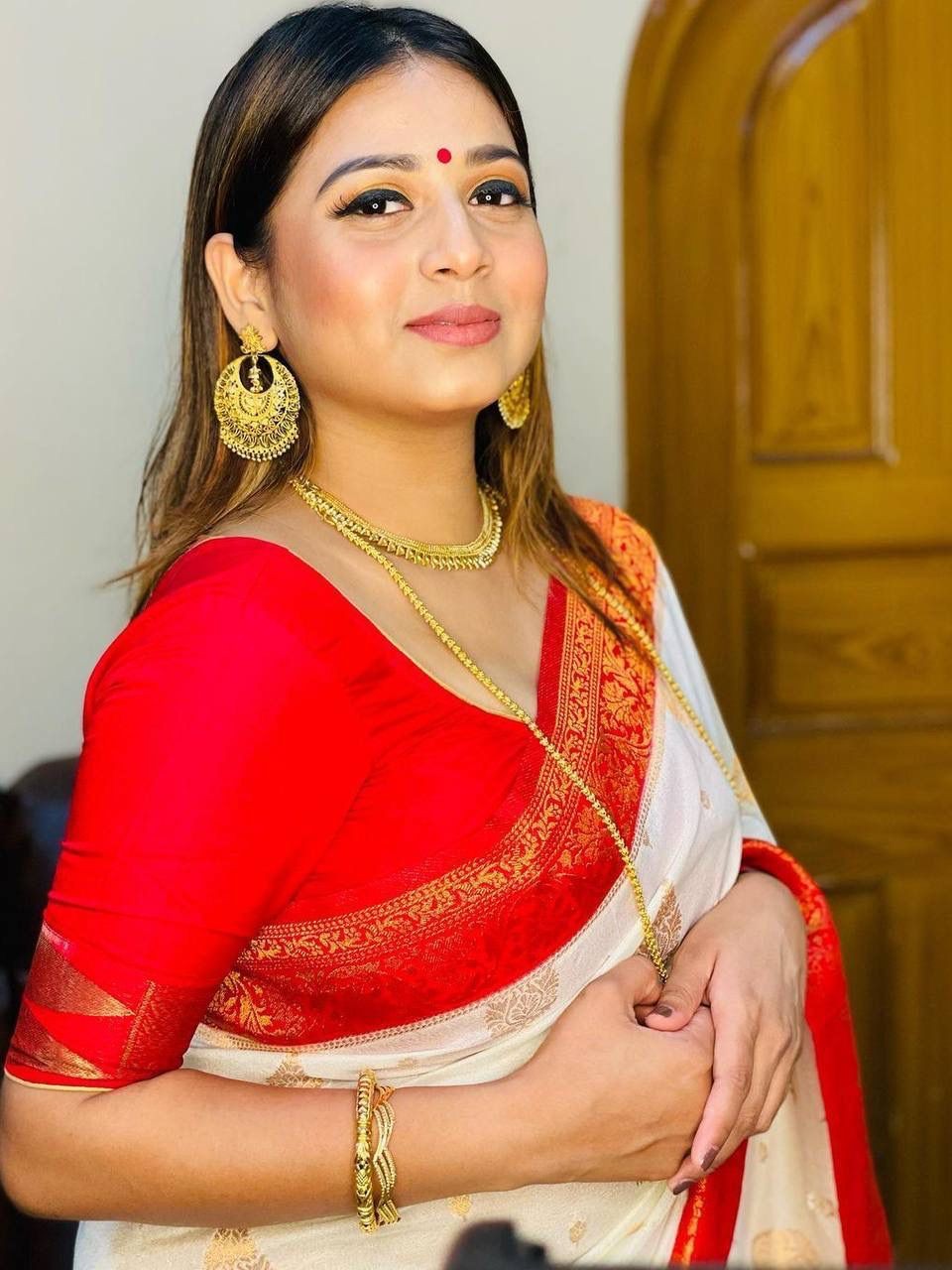 Semi Silk Kanjeevaram Elegant Design Saree