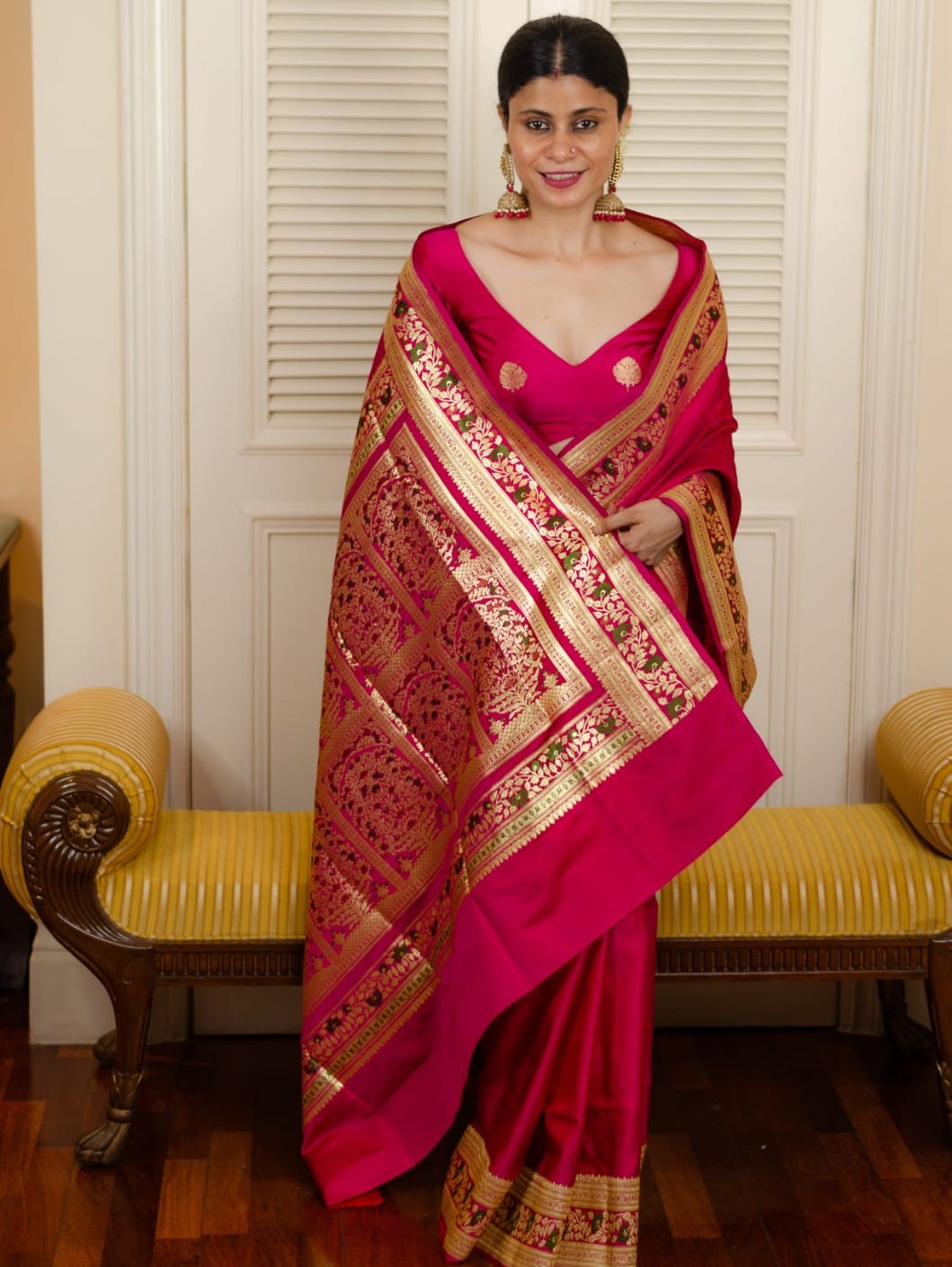 Semi Silk Kanjeevaram Elegant Design Saree