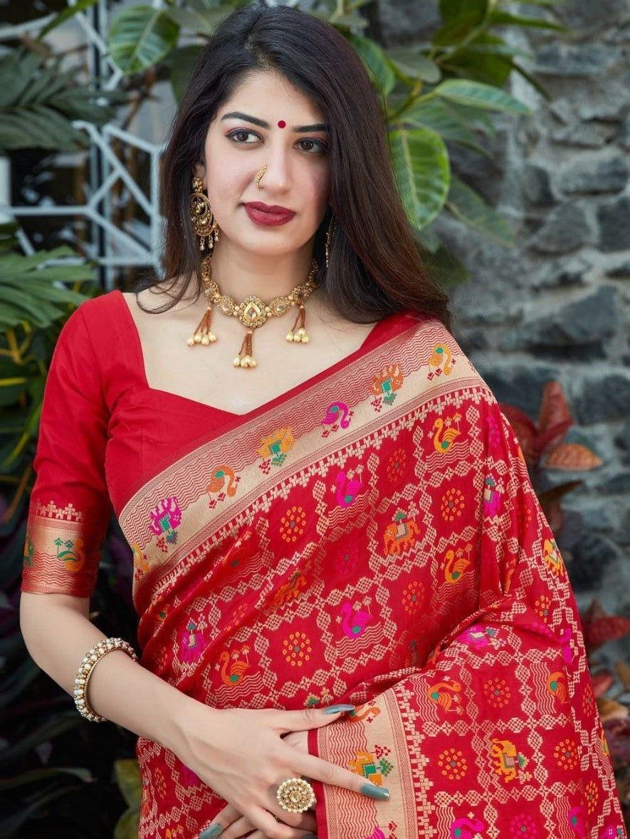 Semi Silk Kanjeevaram Elegant Design Saree