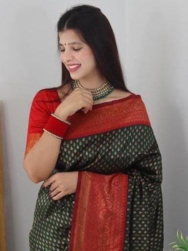 Semi Silk Kanjeevaram Elegant Design Saree