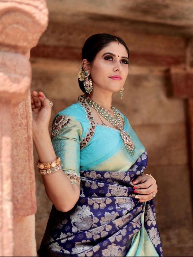 Semi Silk Kanjeevaram Elegant Design Saree