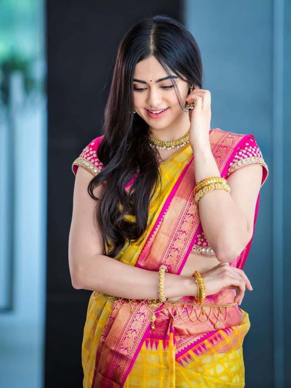 Semi Silk Kanjeevaram Elegant Design Saree