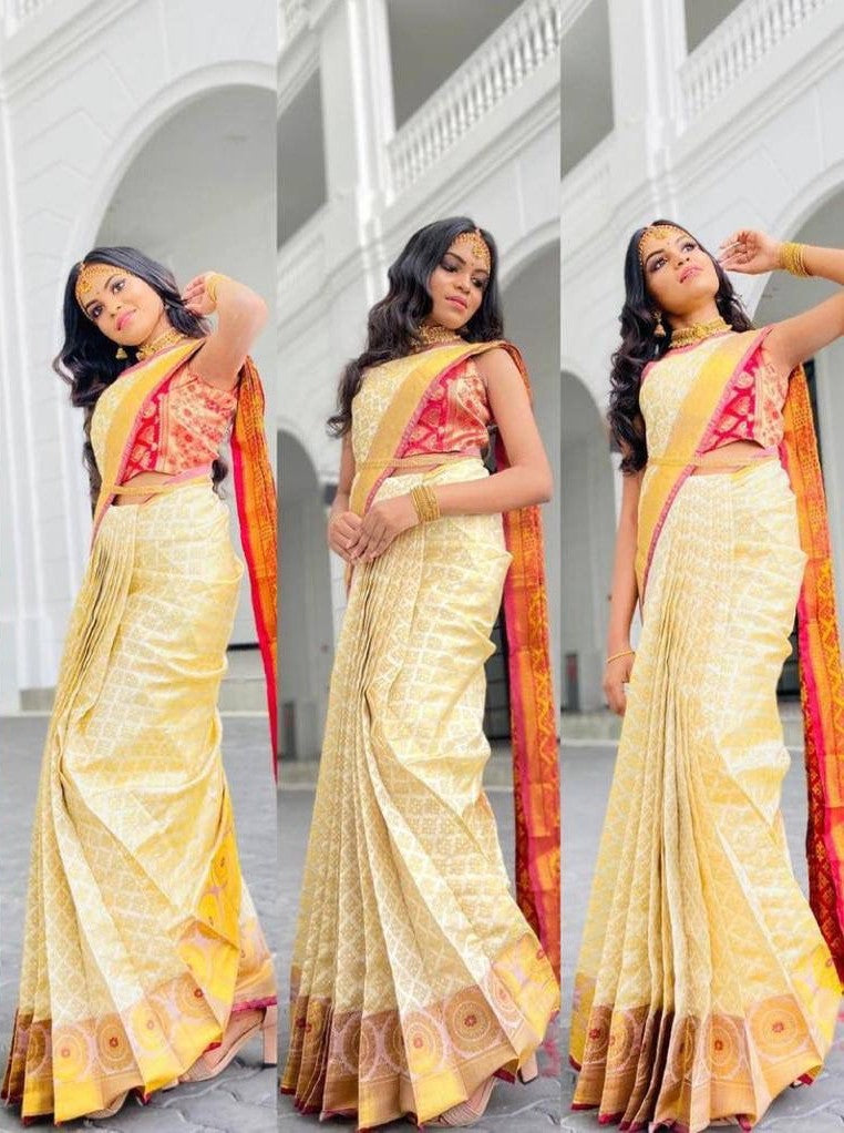 Semi Silk Kanjeevaram Elegant Design Saree