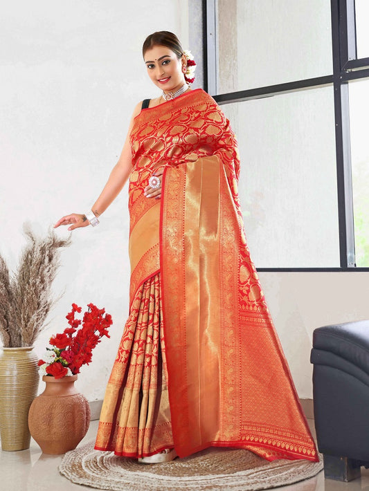 Semi Silk Kanjeevaram Elegant Design Saree