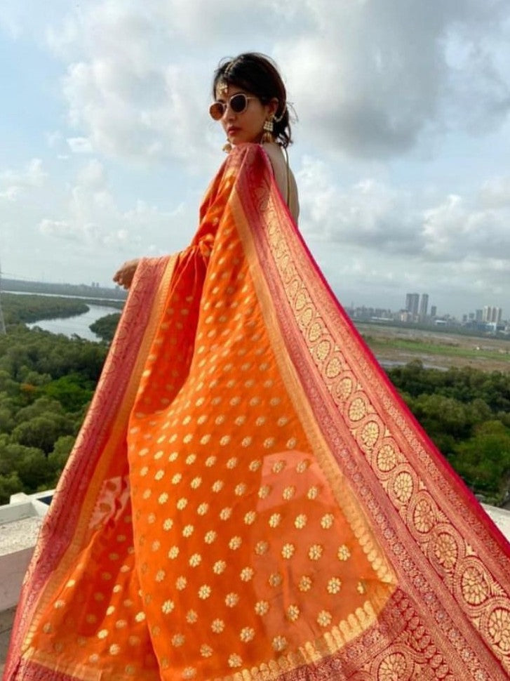 Semi Silk Kanjeevaram Elegant Design Saree