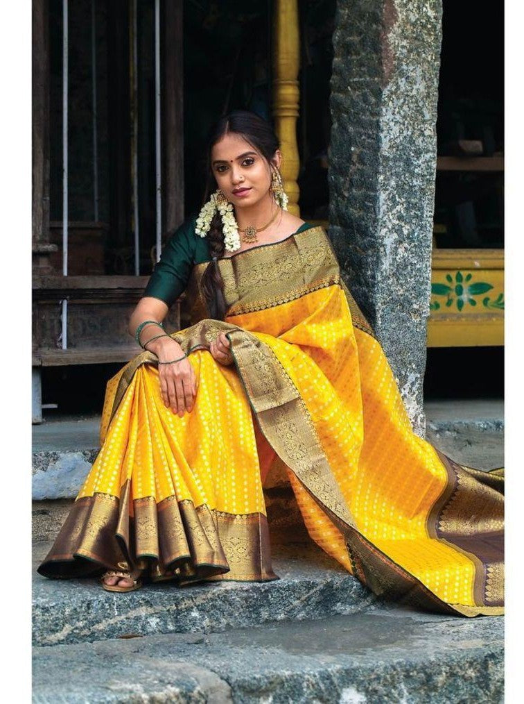 Semi Silk Kanjeevaram Elegant Design Saree