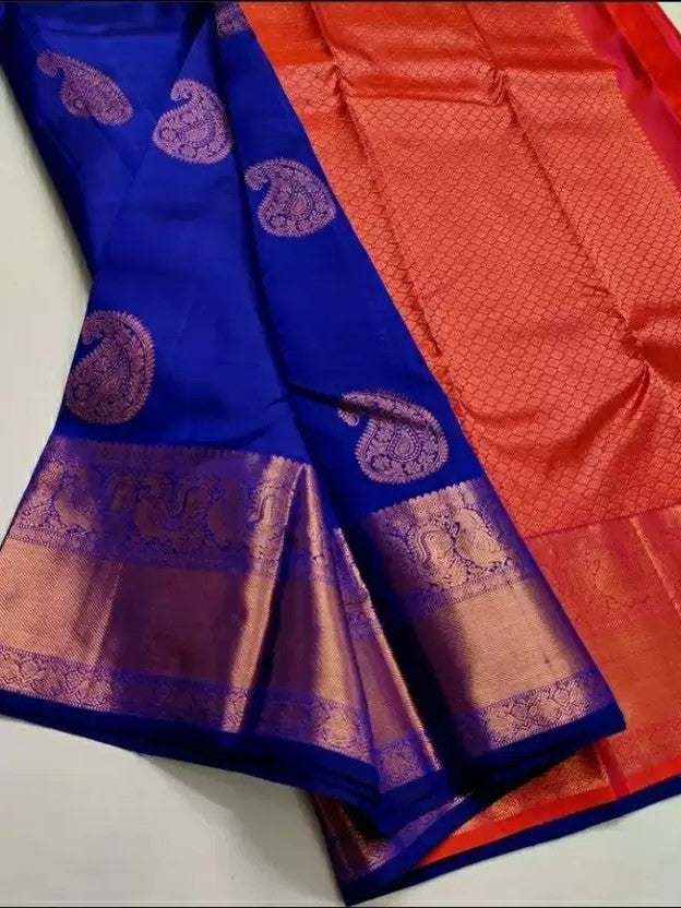 Semi Silk Kanjeevaram Elegant Design Saree