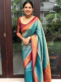 Art Silk Kanjeevaram Saree in Graceful Design