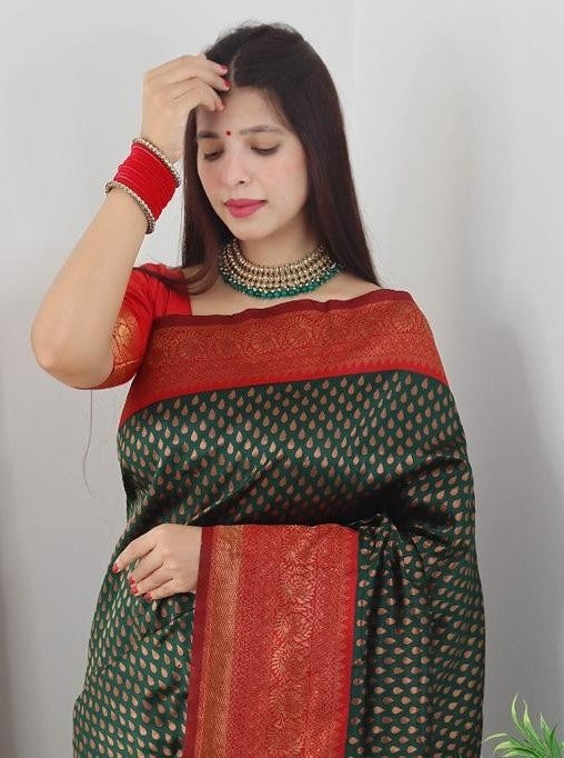 Semi Silk Kanjeevaram Elegant Design Saree