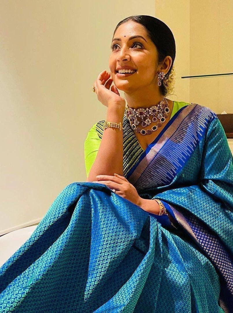 Semi Silk Kanjeevaram Elegant Design Saree