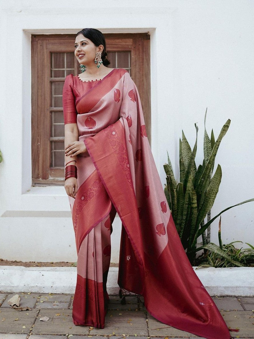 Semi Silk Kanjeevaram Elegant Design Saree