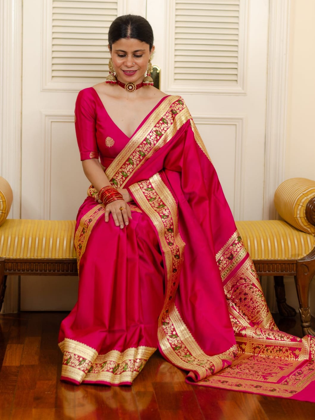 Semi Silk Kanjeevaram Elegant Design Saree