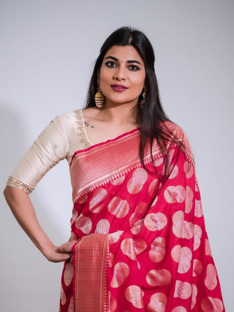 Semi Silk Kanjeevaram Elegant Design Saree