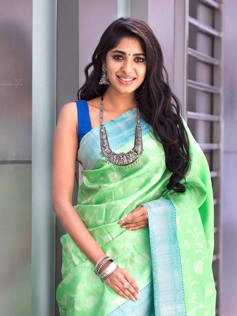 Semi Silk Kanjeevaram Elegant Design Saree