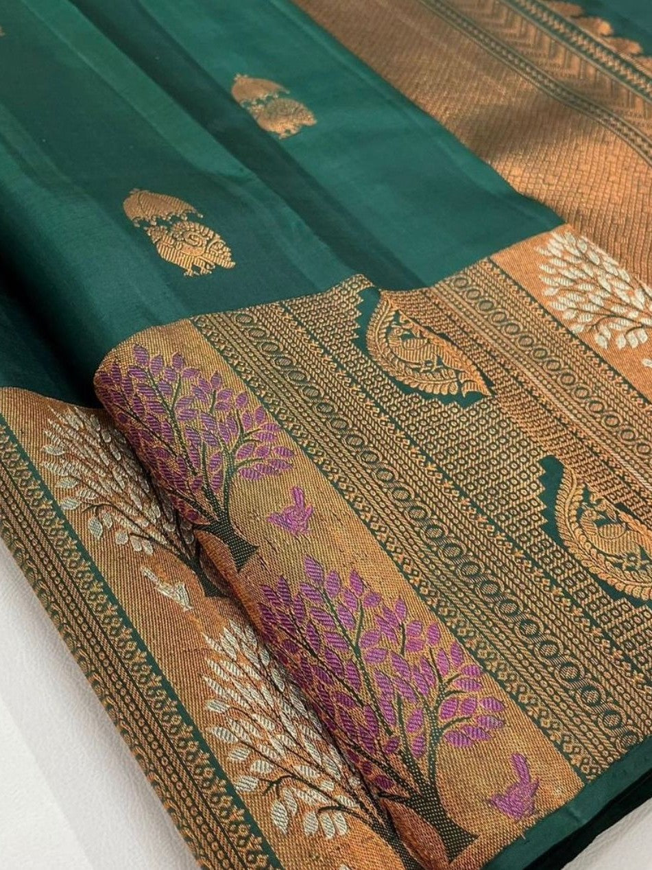 Semi Silk Kanjeevaram Elegant Design Saree