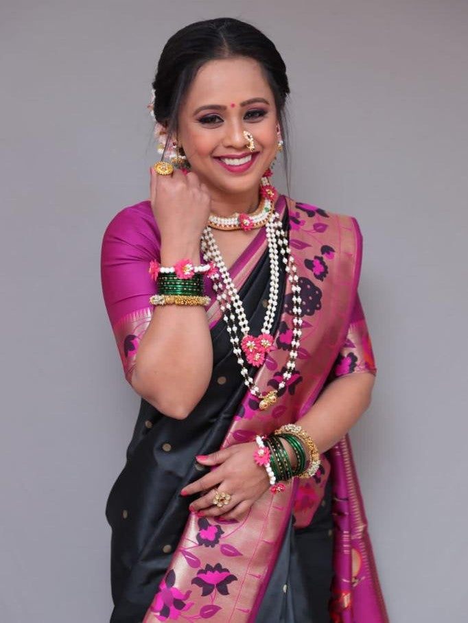Semi Silk Kanjeevaram Elegant Design Saree