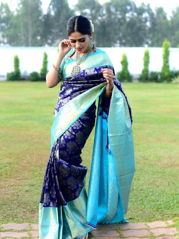 Semi Silk Kanjeevaram Elegant Design Saree