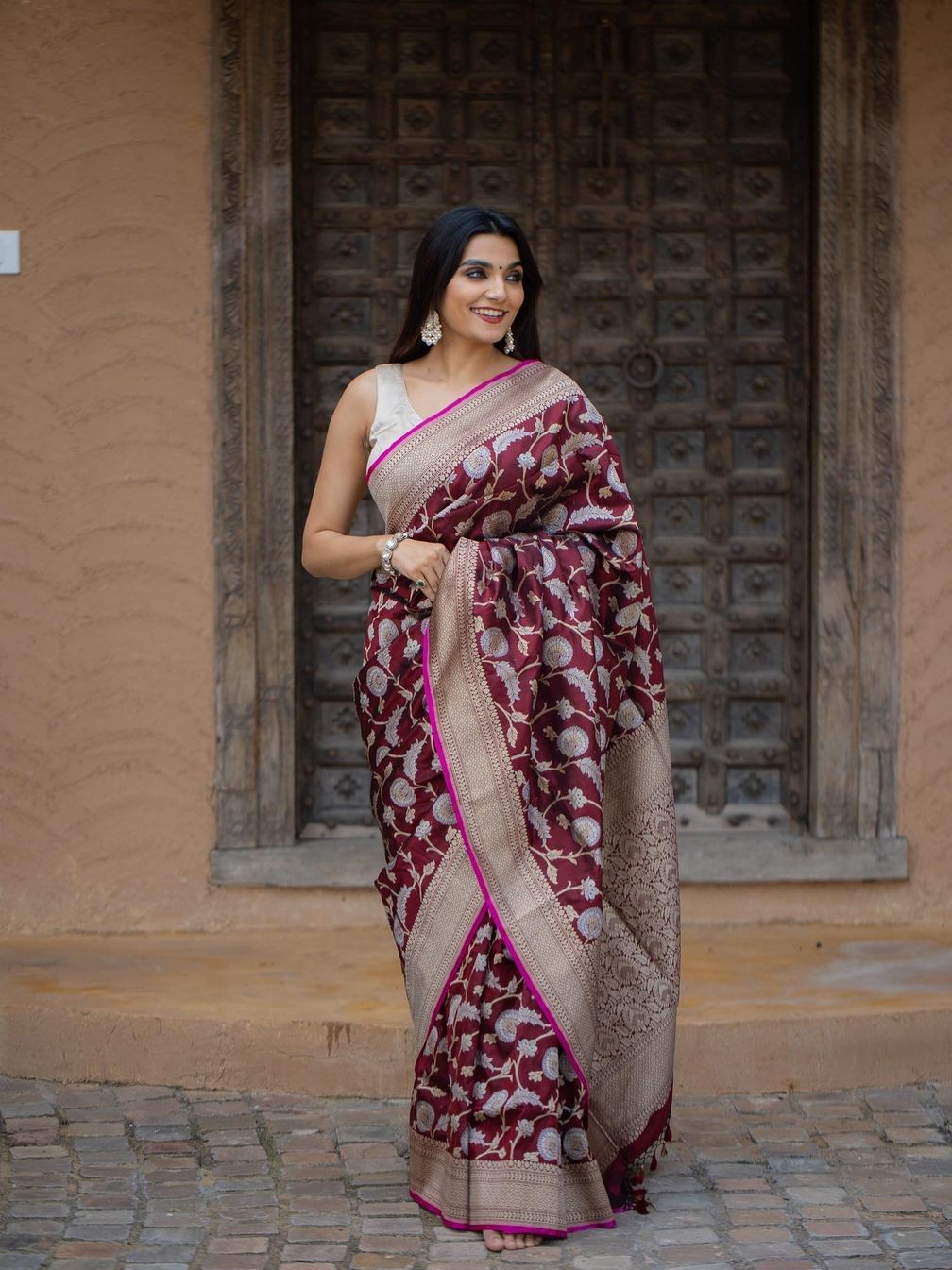 Semi Silk Kanjeevaram Elegant Design Saree