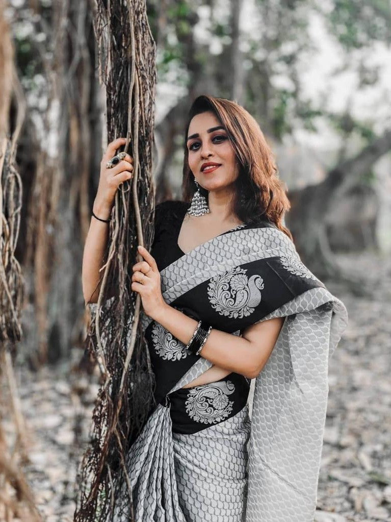 Semi Silk Kanjeevaram Elegant Design Saree
