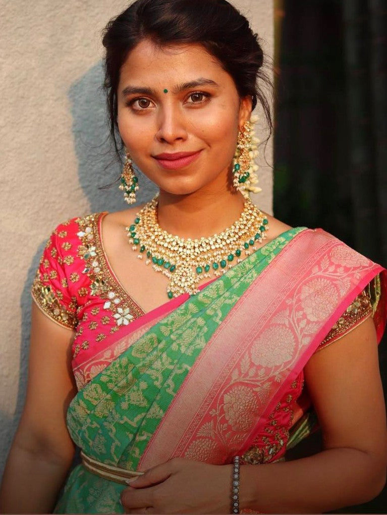 Semi Silk Kanjeevaram Elegant Design Saree